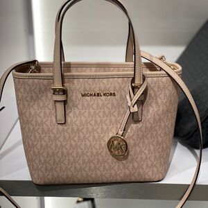 MICHAEL KORS Jet Set Travel Extra-Small Logo Top-Zip Tote Bag